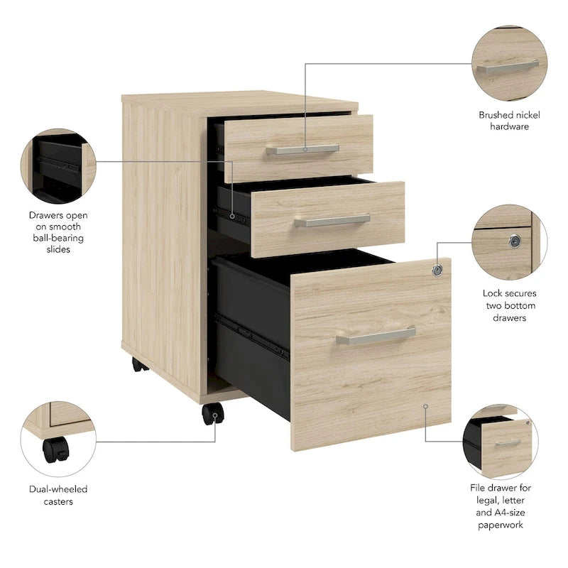 Mobiler Aktenschrank mit 3 Schubladen