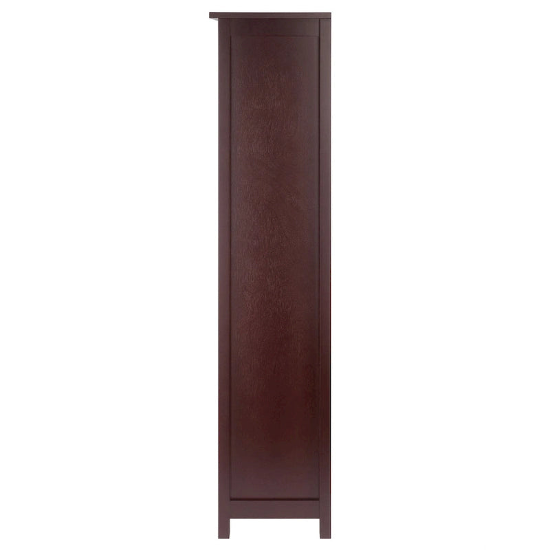 Storage Shelf with 4 Foldable Woven Baskets - 56" - Walnut Brown