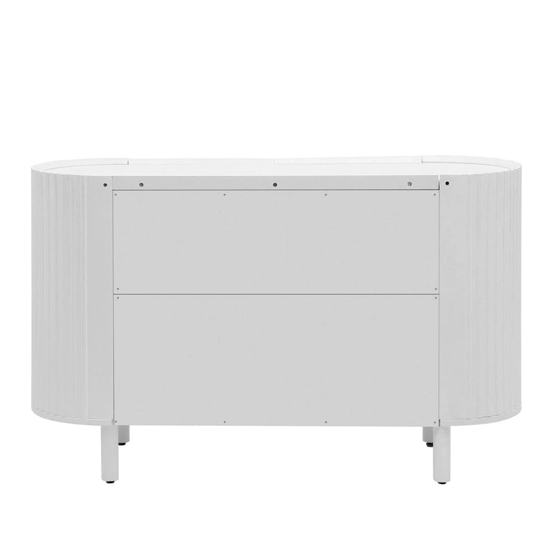 Sideboard mit geschwungenem Design im Light-Luxury-Stil und verstellbaren Einlegeböden