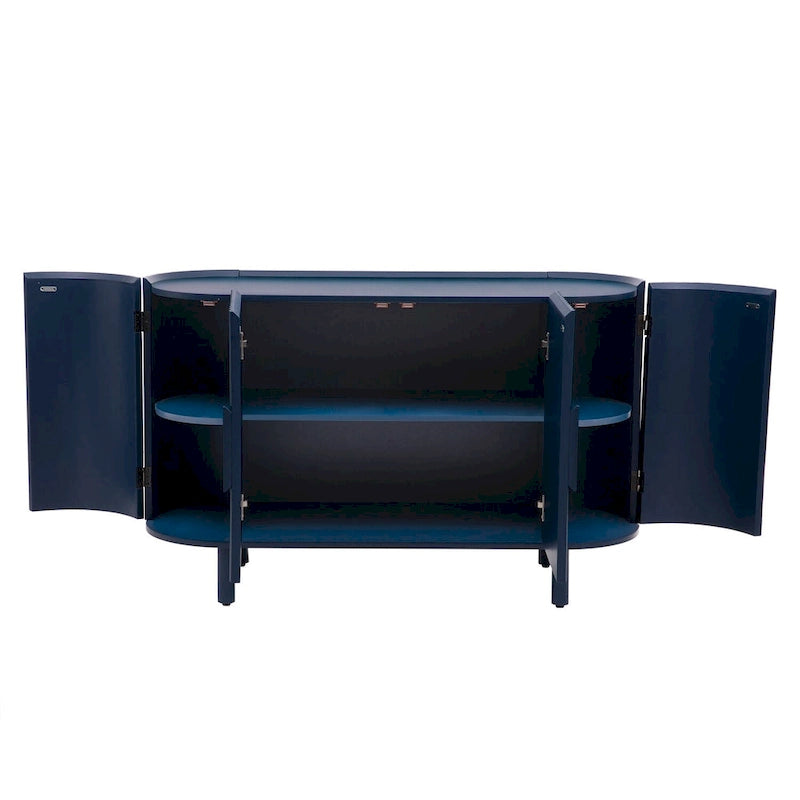 Sideboard mit geschwungenem Design im Light-Luxury-Stil und verstellbaren Einlegeböden