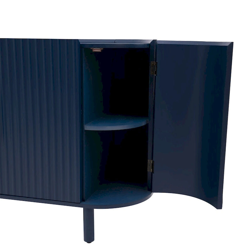 Sideboard mit geschwungenem Design im Light-Luxury-Stil und verstellbaren Einlegeböden