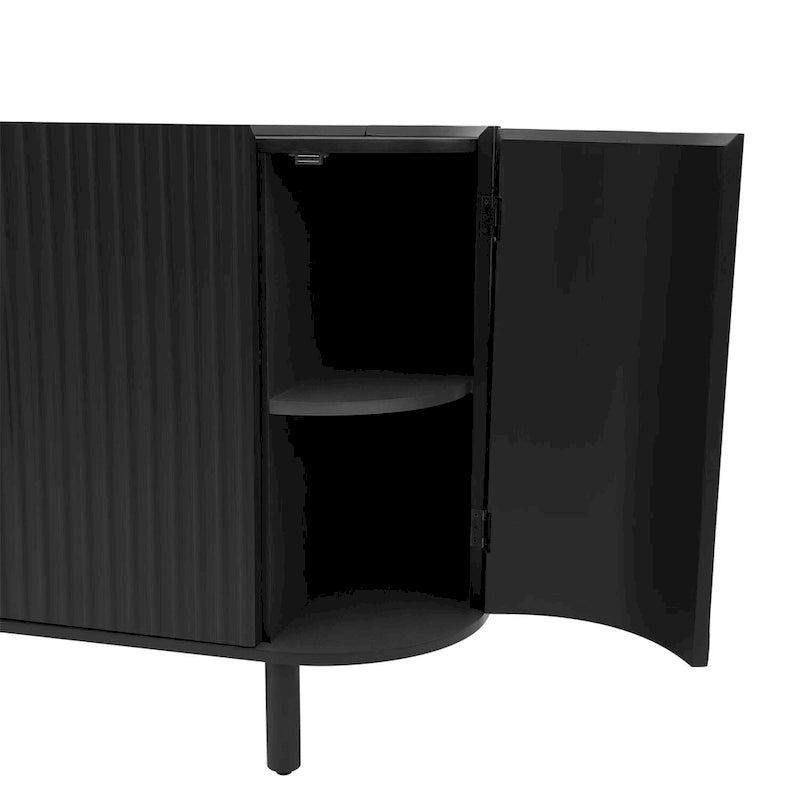 Sideboard mit geschwungenem Design im Light-Luxury-Stil und verstellbaren Einlegeböden