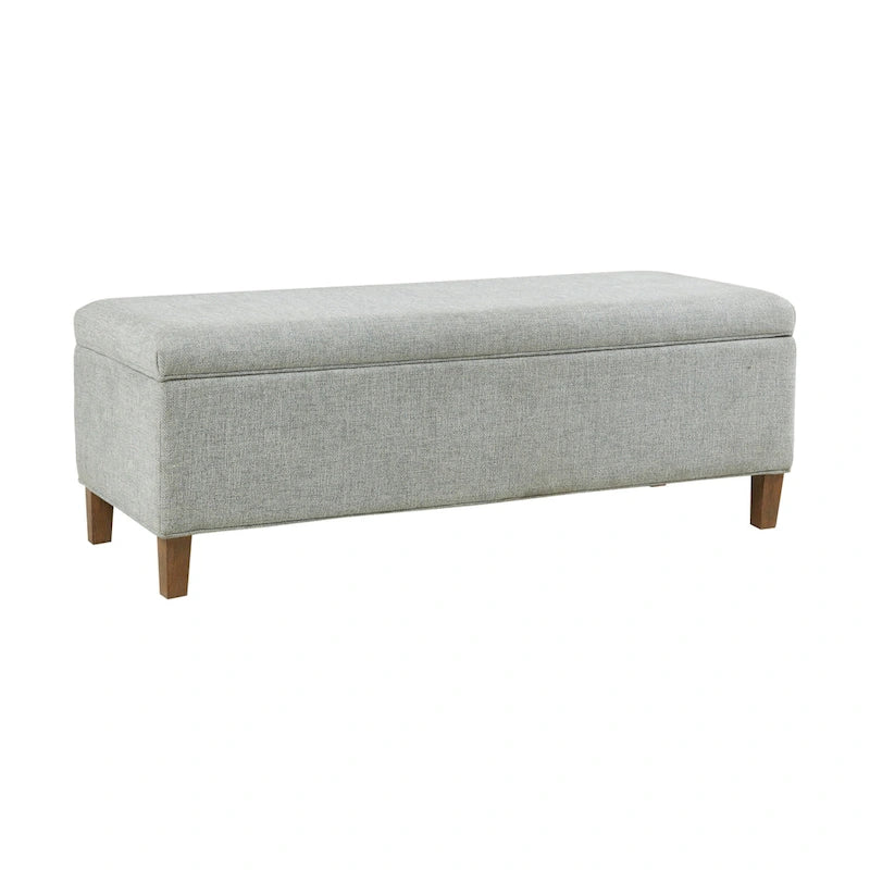 Blue Soft Close Upholstered Storage Bench