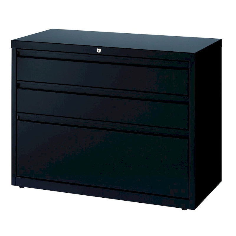36 Wide 3-Drawer Lateral File Cabinet, Black