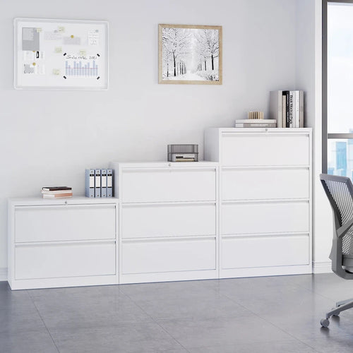 2-Drawer Metal Lateral File Cabinet with Lock