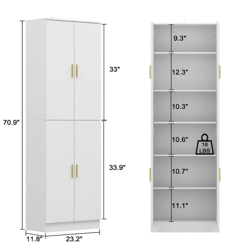 Buffet Storage Cabinet with Adjustable Shelves