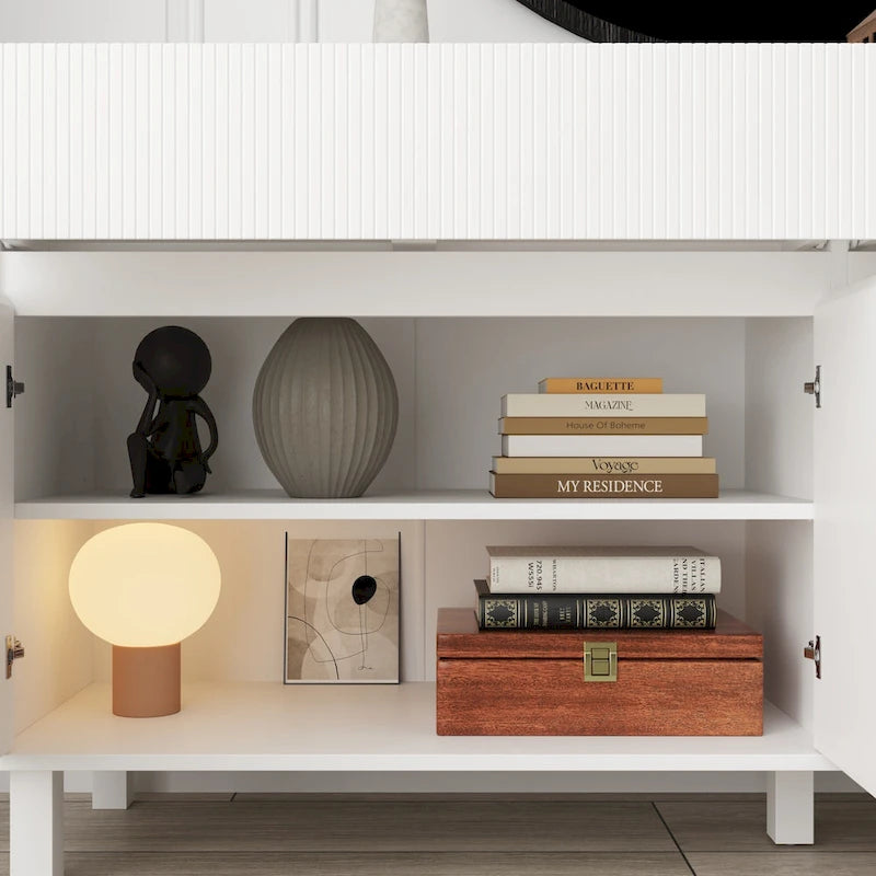 63W Bücherregal-Anrichte als Bodenschrank