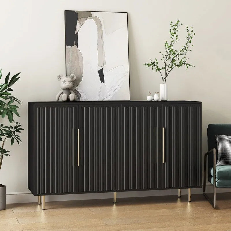 56.69W Modern Cabinet with Storage and Adjustable Shelves