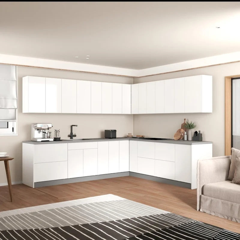 White Matte Kitchen Base Cabinet - 10x8.5Ft Wide (102x120)