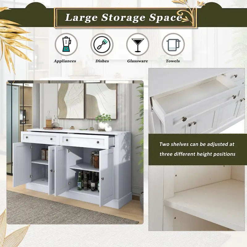 Küchenanrichte und Buffetschrank mit Stauraum