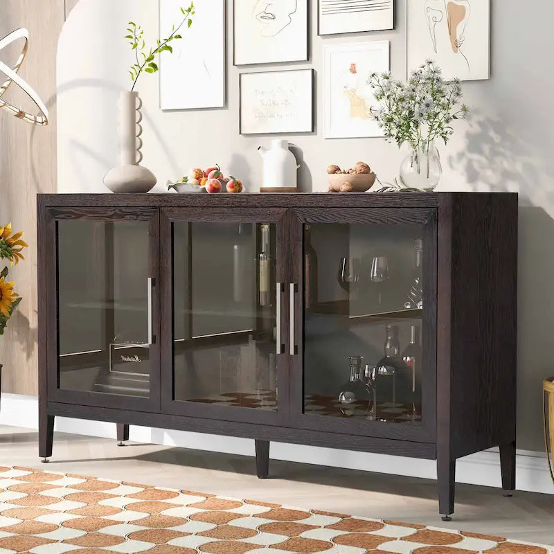 Holzschrank mit Türen und verstellbarem Einlegeboden