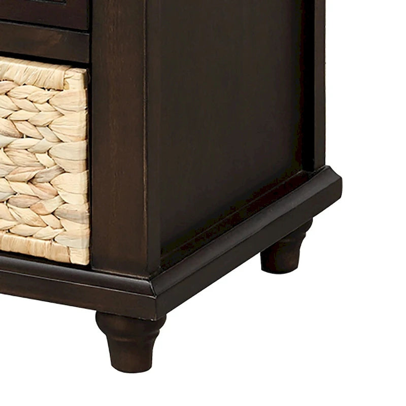 Farmhouse Style Storage Bench with Removable Seat Cushion