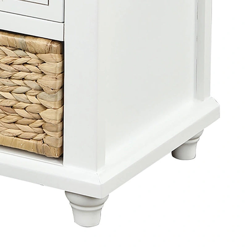 Farmhouse Style Storage Bench with Removable Seat Cushion