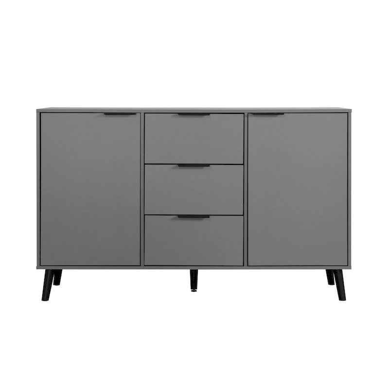 Sideboard-Buffetschrank mit Stauraum, 47.2" Küchenschrank mit 3 Schubladen und 2 Türen