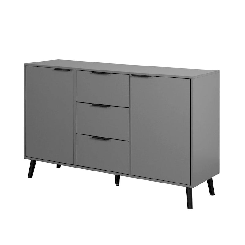 Sideboard-Buffetschrank mit Stauraum, 47.2" Küchenschrank mit 3 Schubladen und 2 Türen
