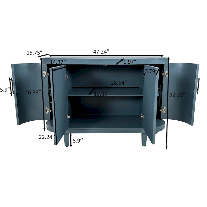 Geschwungenes Sideboard mit Stauraum