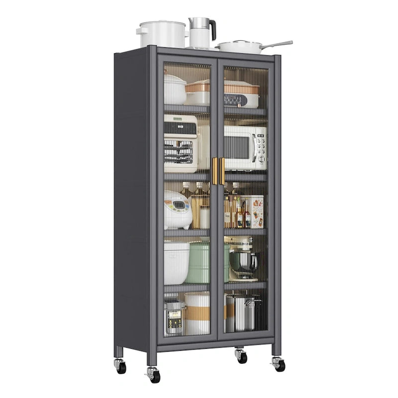Kitchen Microwave Storage Cabinet with Wheels