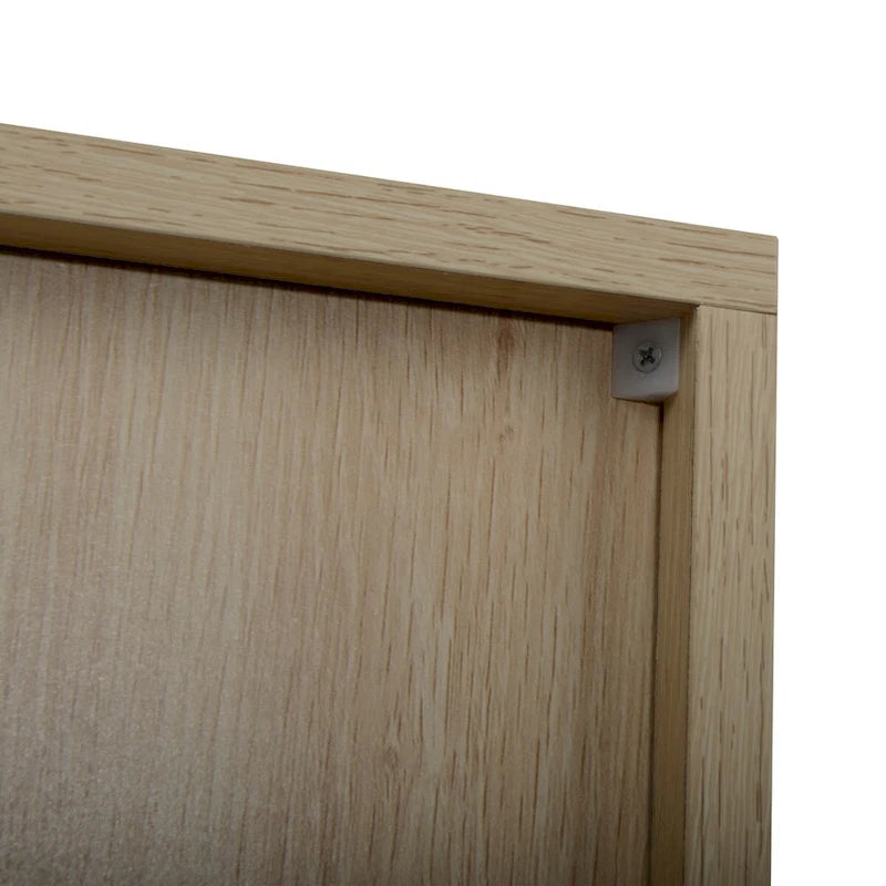 Hoher Schrank mit 2 Türen und verstellbarem Einlegeboden, freistehender Aufbewahrungsschrank für Wohnzimmer und Schlafzimmer