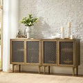 32" Tall 2-Door Accent Cabinet with LED Light