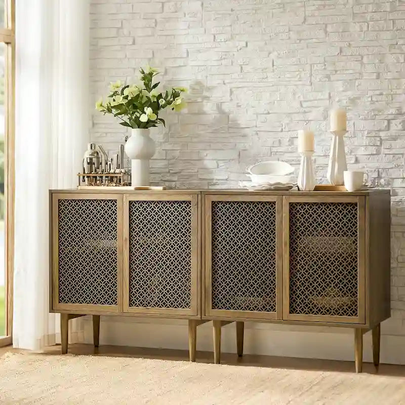 32" Tall 2-Door Accent Cabinet with LED Light