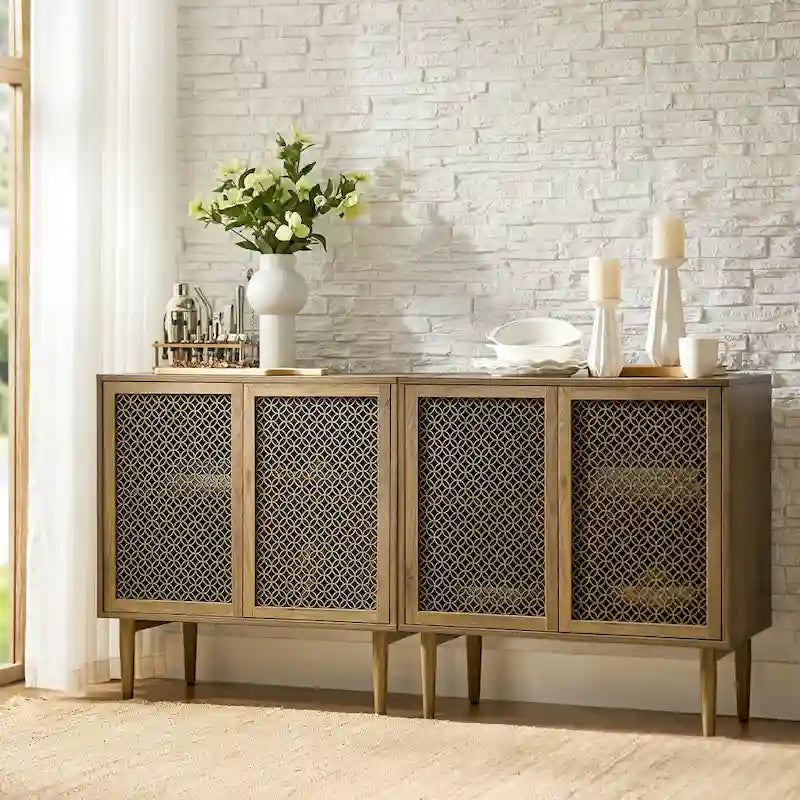 32" Tall 2-Door Accent Cabinet with LED Light