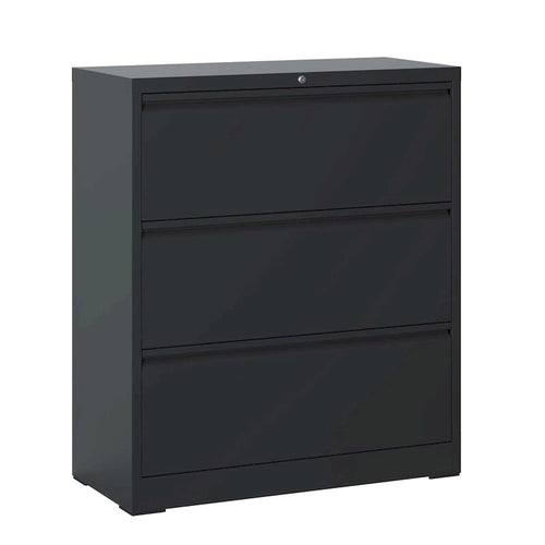 3-Drawer Metal Filing Cabinet with Lock