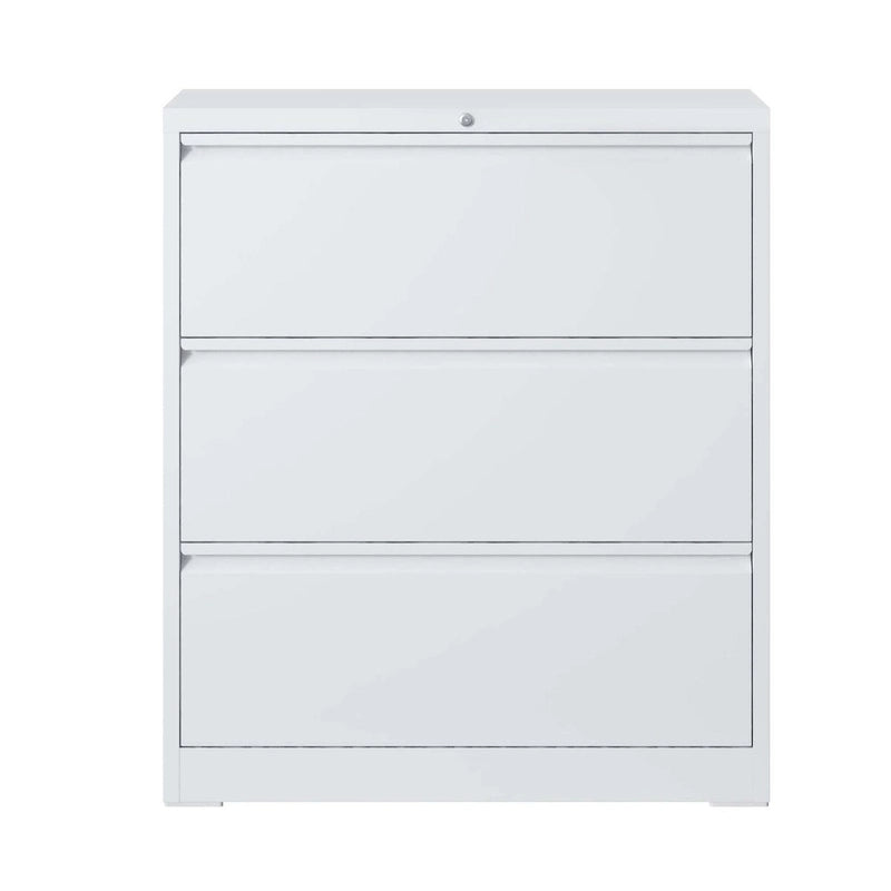 3-Drawer Metal Filing Cabinet with Lock