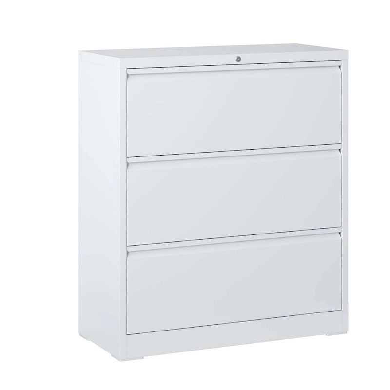 3-Drawer Metal Filing Cabinet with Lock