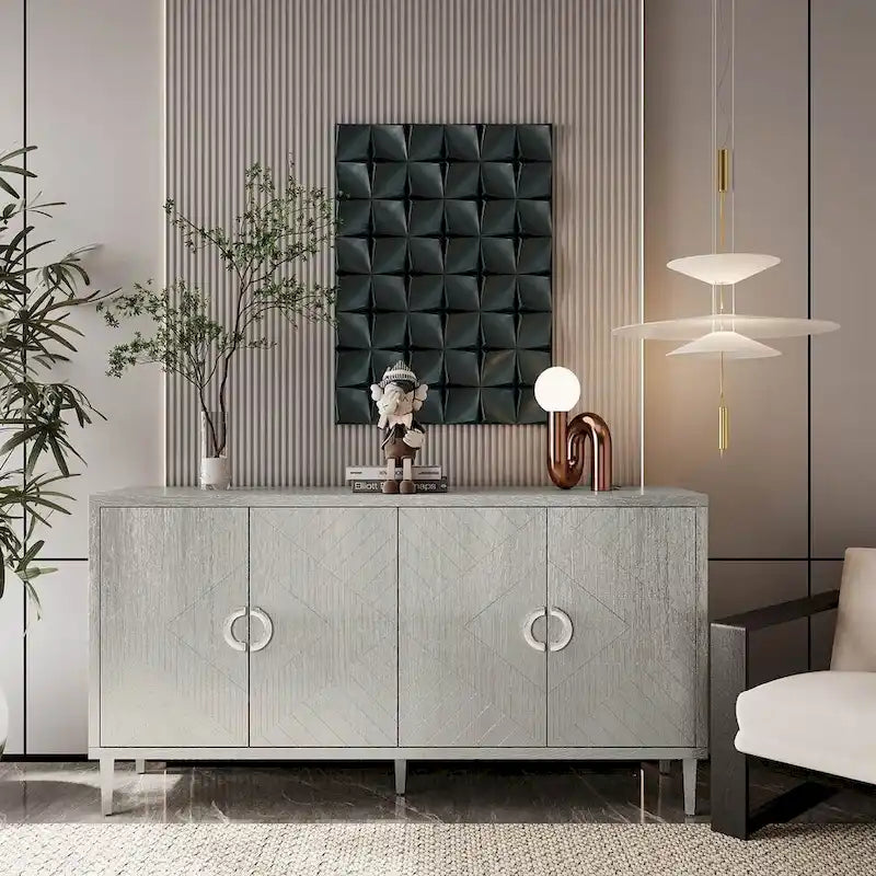 60-Inch-Sideboard mit 4 Türen und Stauraum