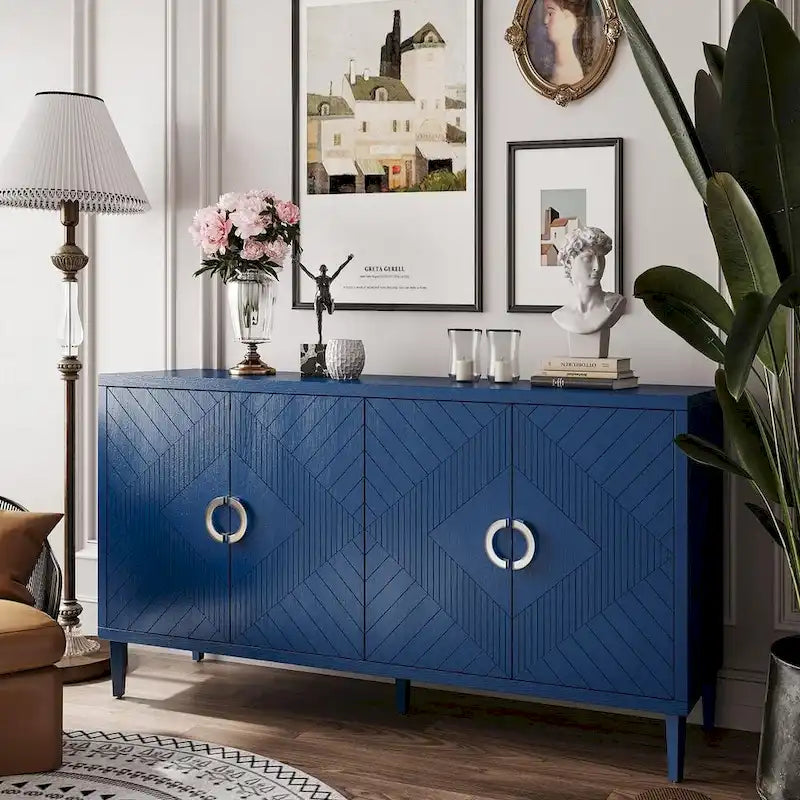 60-Inch-Sideboard mit 4 Türen und Stauraum