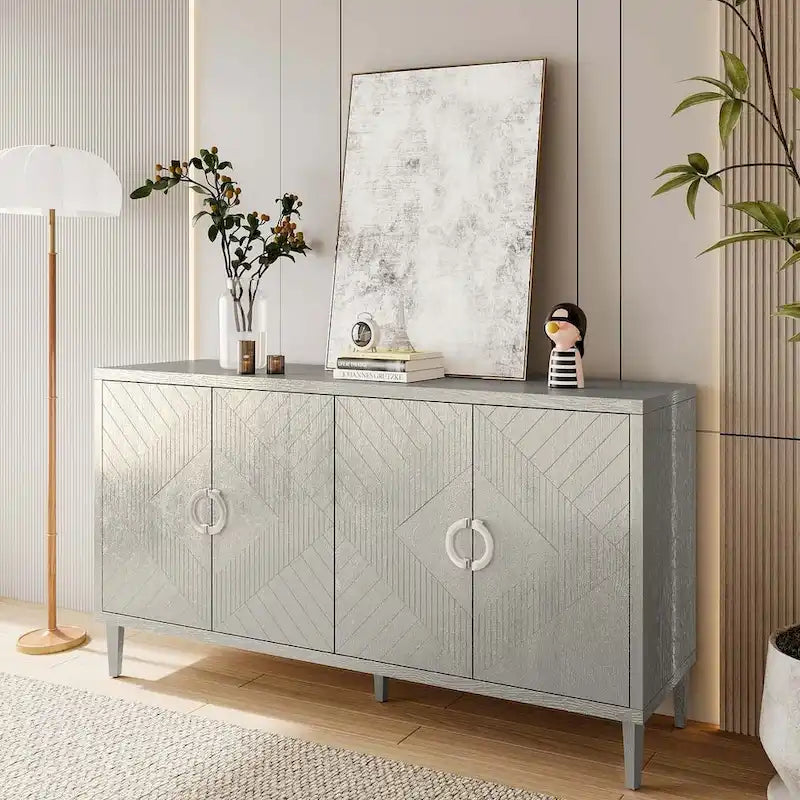 60-Inch-Sideboard mit 4 Türen und Stauraum