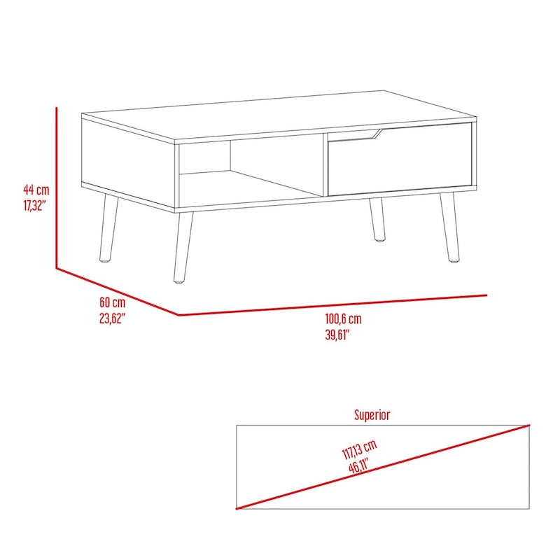 1-Drawer 1-Shelf 12-Bottle Wine Cabinet Dark Walnut
