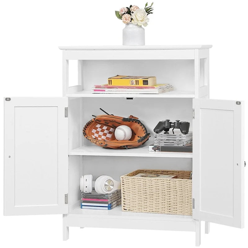 Bathroom Storage Cabinet with Adjustable Shelf Floor Rack