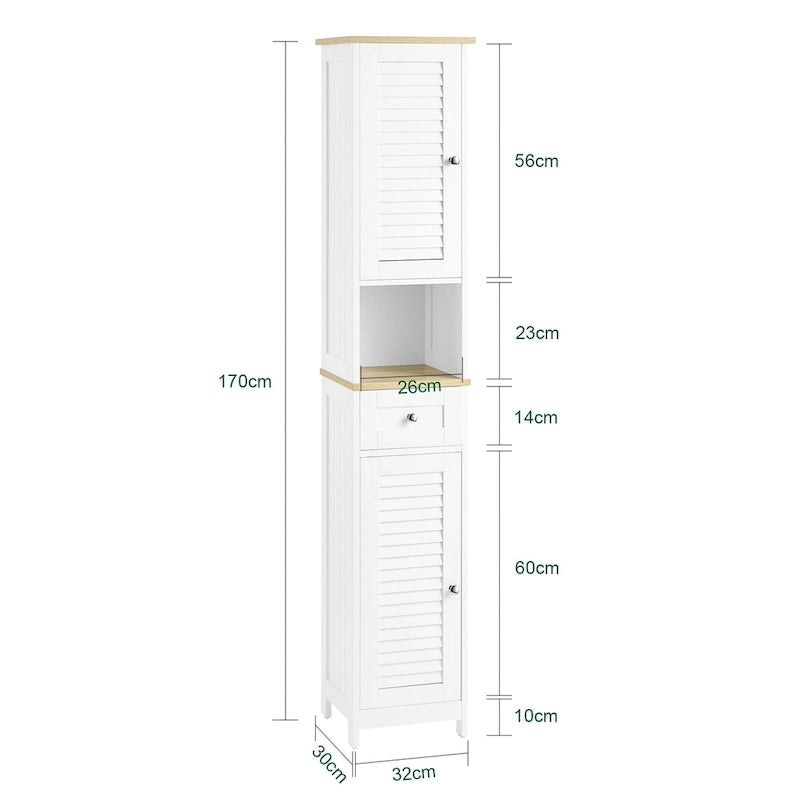Bathroom Tall Cabinet Storage Shelf