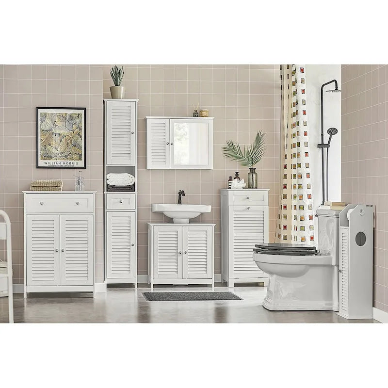 Bathroom Tall Cabinet Storage Shelf
