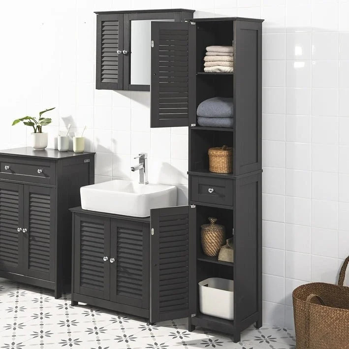Bathroom Tall Cabinet Storage Shelf