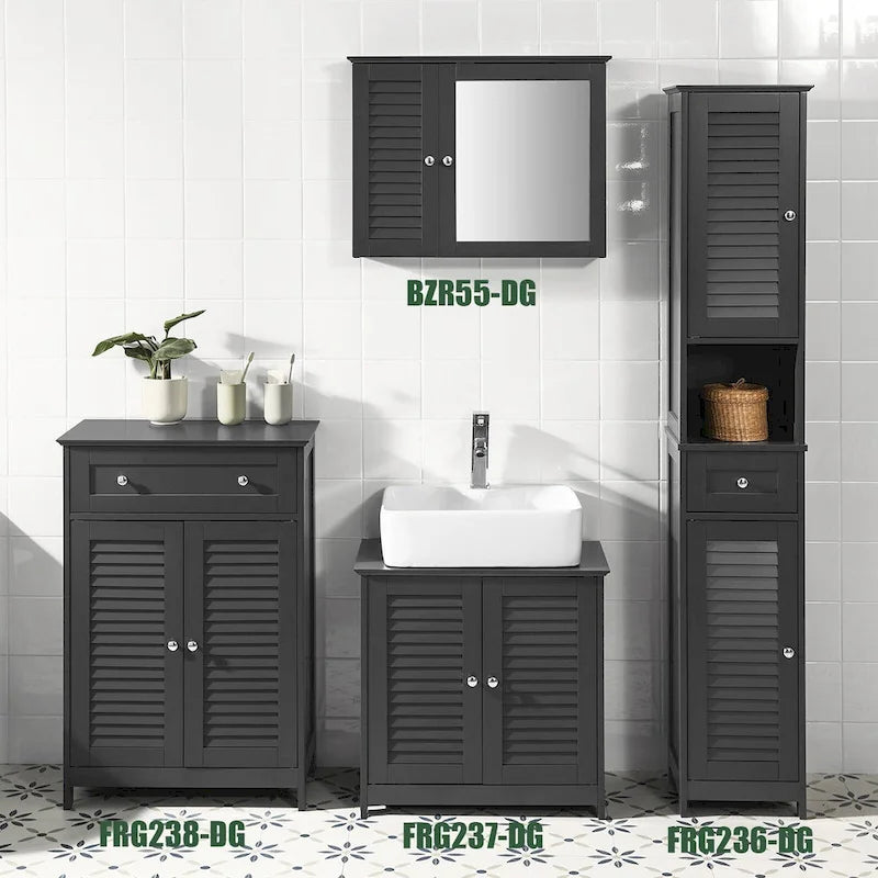Bathroom Tall Cabinet Storage Shelf