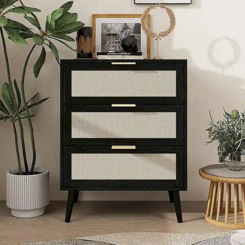 3 Drawer Cabinet Night Stand for Bedroom and Living Room