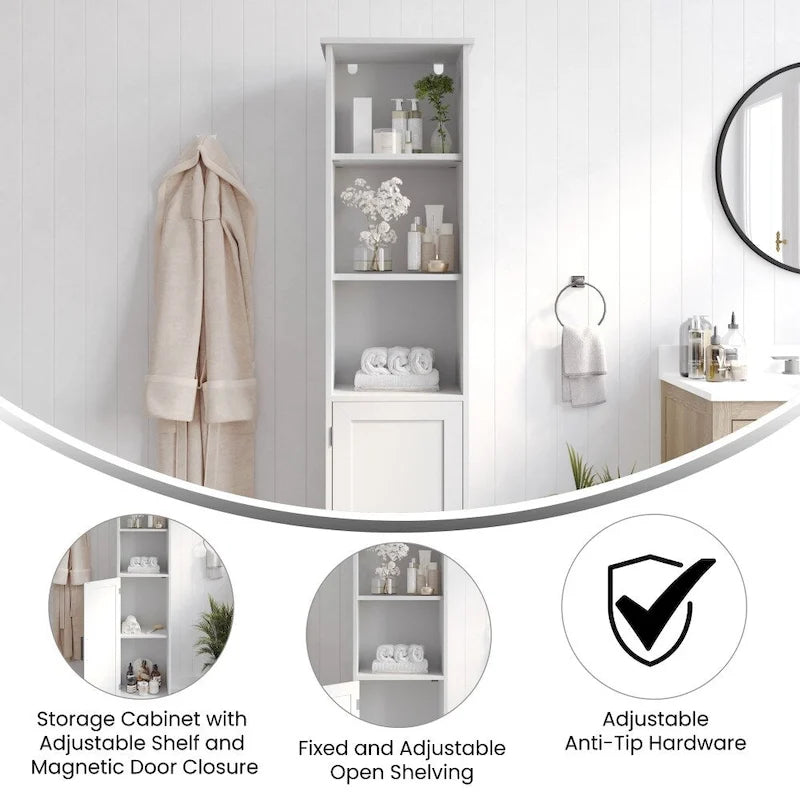Colonne de rangement haute pour le linge
