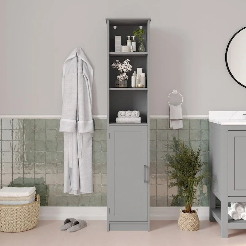 Colonne de rangement haute pour le linge