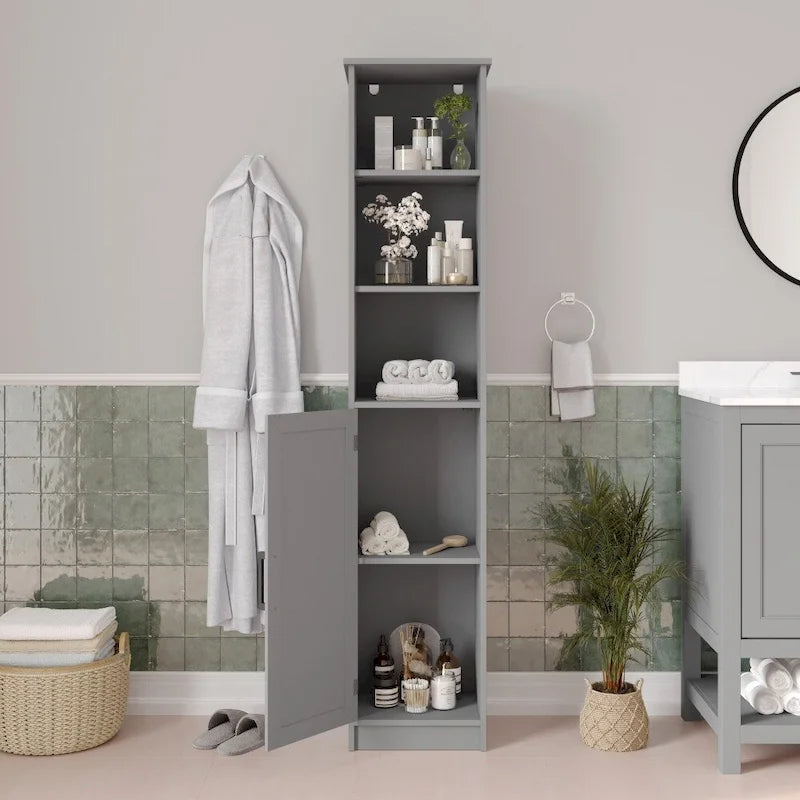 Colonne de rangement haute pour le linge