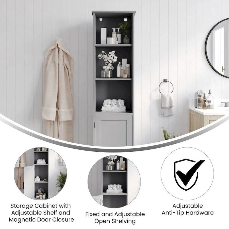 Colonne de rangement haute pour le linge