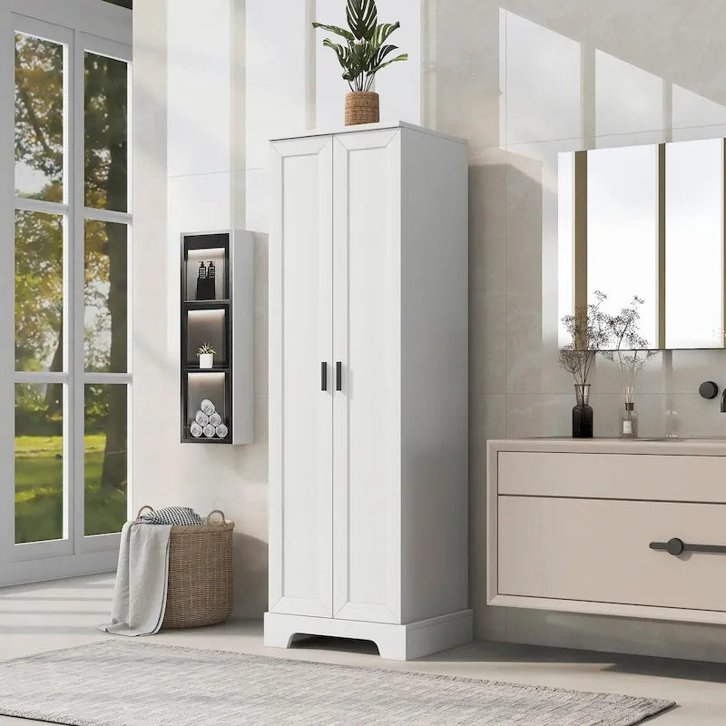 Storage Cabinet with Two Doors and Adjustable Shelves