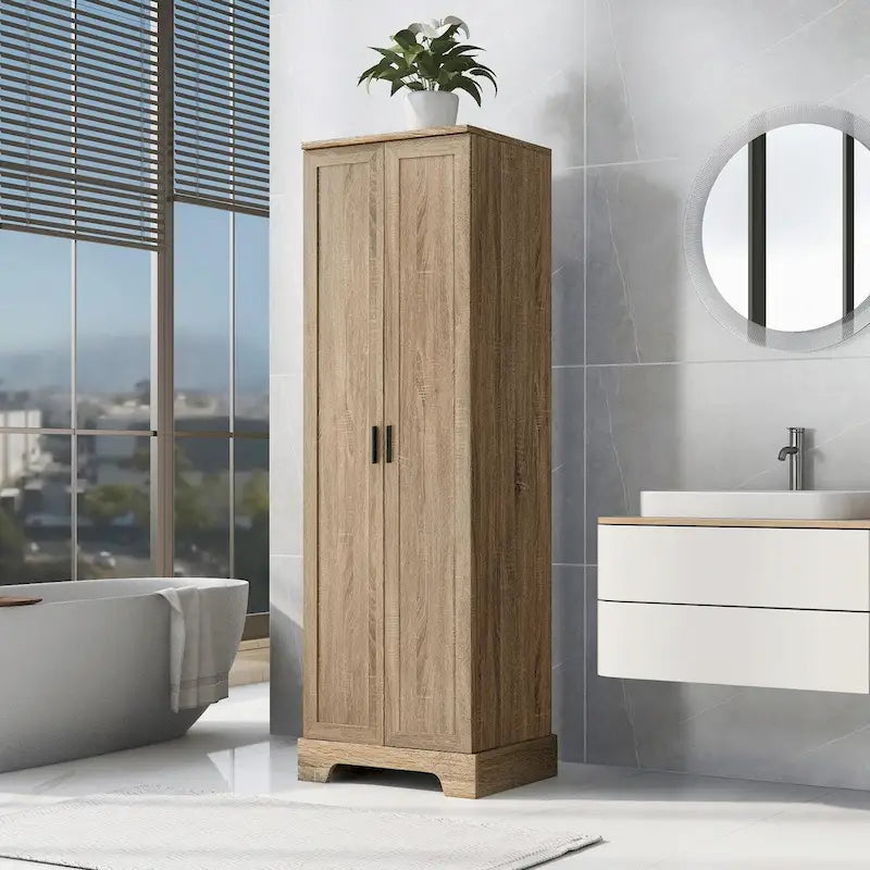 Storage Cabinet with Two Doors and Adjustable Shelves