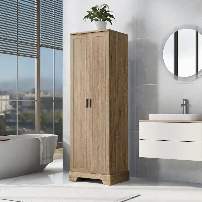 Storage Cabinet with Two Doors and Adjustable Shelves