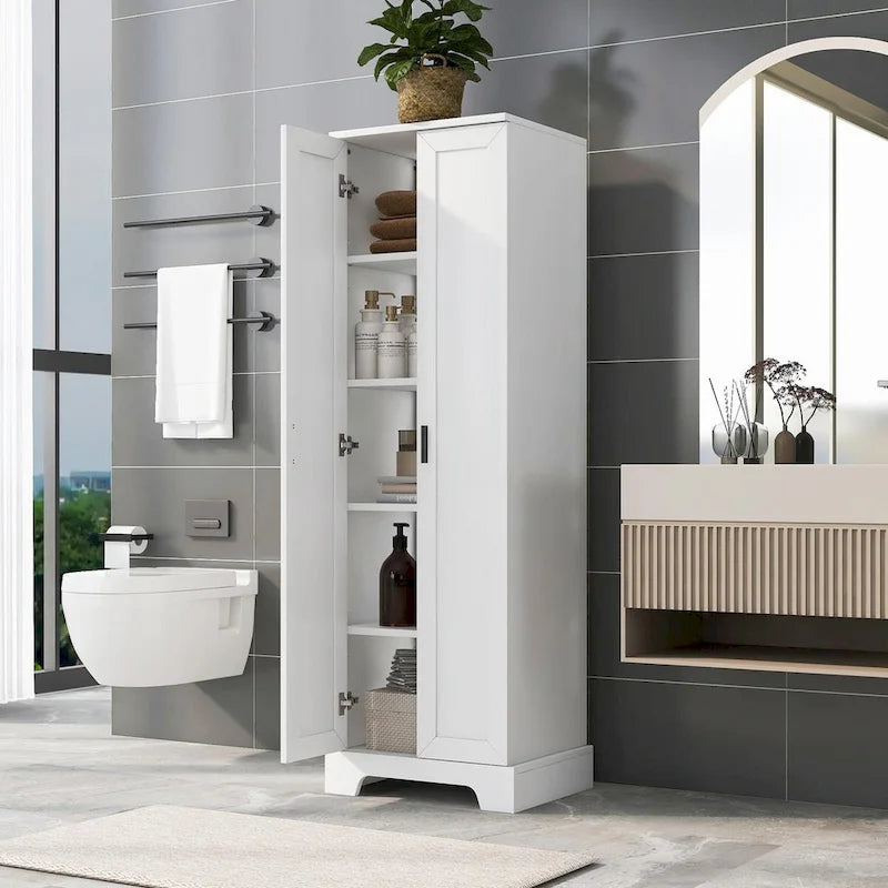 Storage Cabinet with Two Doors and Adjustable Shelves