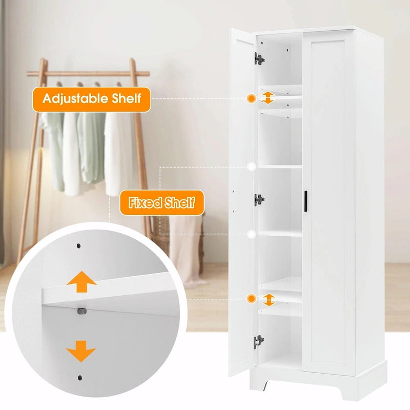 Aufbewahrungsschrank mit zwei Türen und verstellbaren Einlegeböden